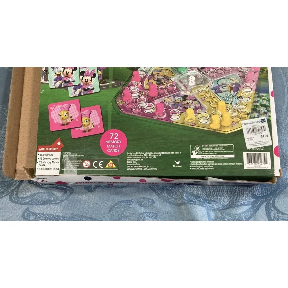 Disney Junior Minnie Mouse Pop-up Board Game + Memory Match Card Game